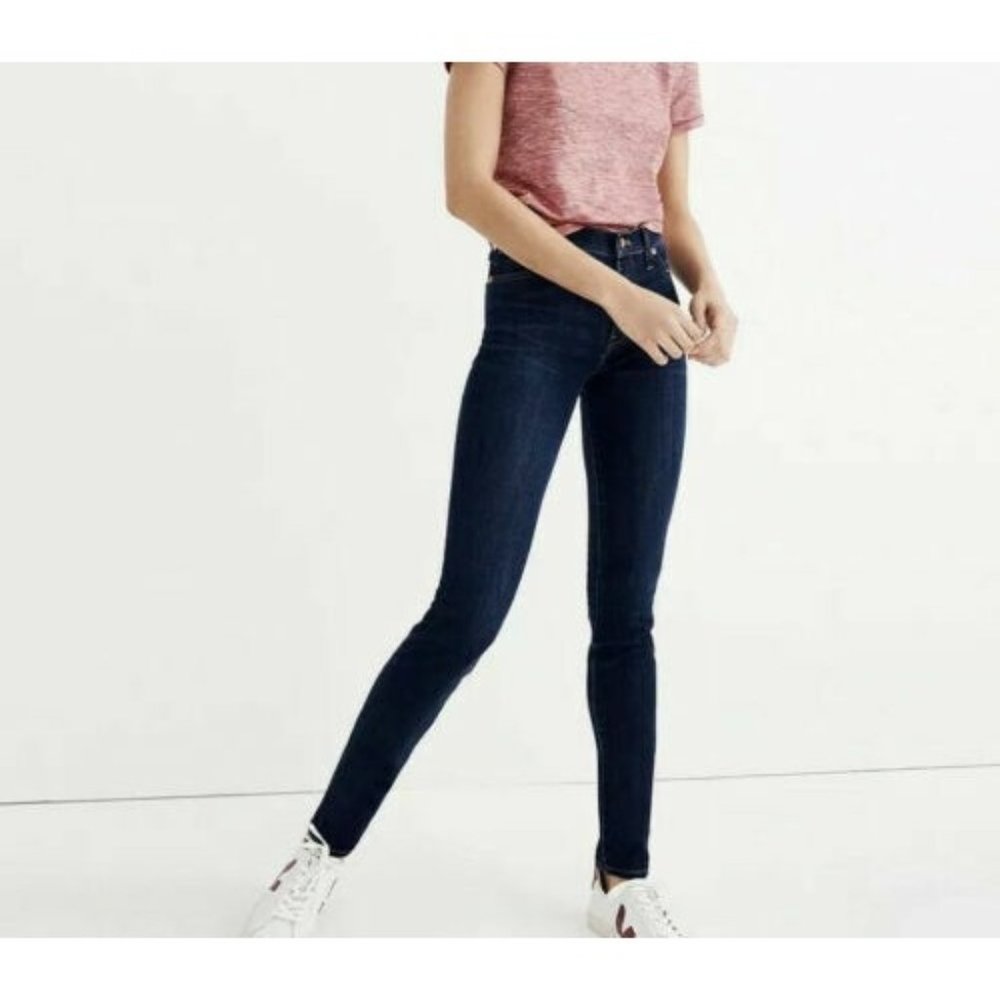 Madewell Women's 9" Mid-Rise Skinny Jeans in Larkspur Wash Sizes $135